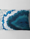 Blue Brazilian Geode - Abstract Throw Pillow