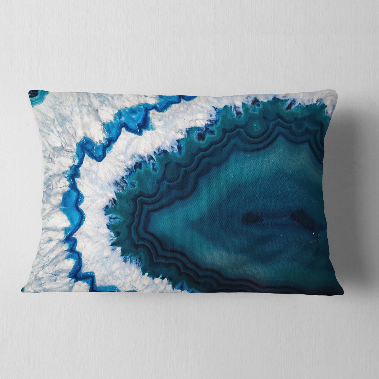 Blue Brazilian Geode - Abstract Throw Pillow