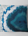 Blue Brazilian Geode - Abstract Throw Pillow