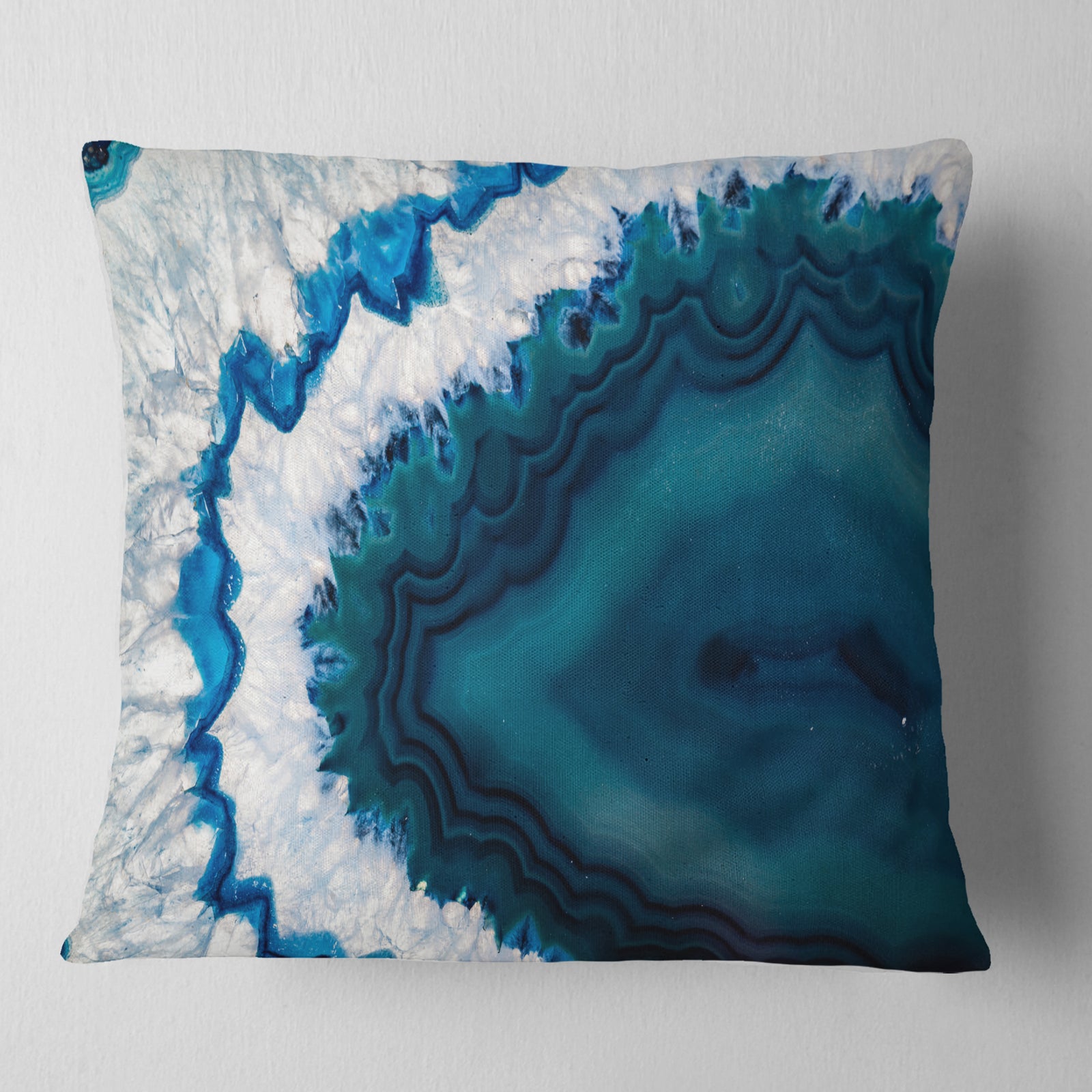 Blue Brazilian Geode - Abstract Throw Pillow