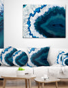 Blue Brazilian Geode - Abstract Throw Pillow