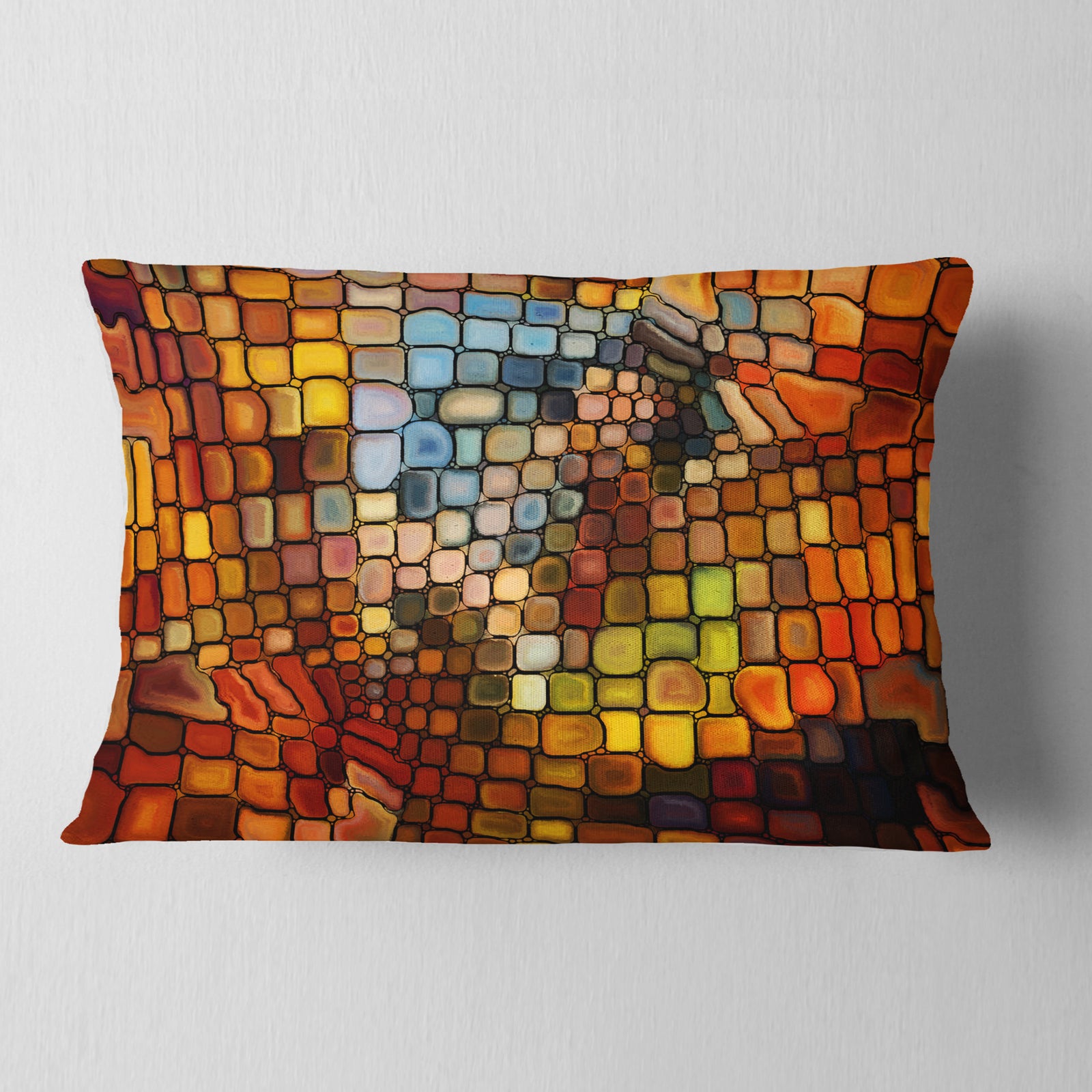 Dreaming of Stained Glass - Abstract Throw Pillow