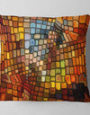 Dreaming of Stained Glass - Abstract Throw Pillow
