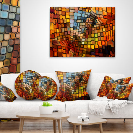 Dreaming of Stained Glass - Abstract Throw Pillow