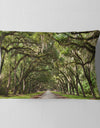 Live Oak Tunnel - Photography Throw Pillow