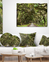 Live Oak Tunnel - Photography Throw Pillow