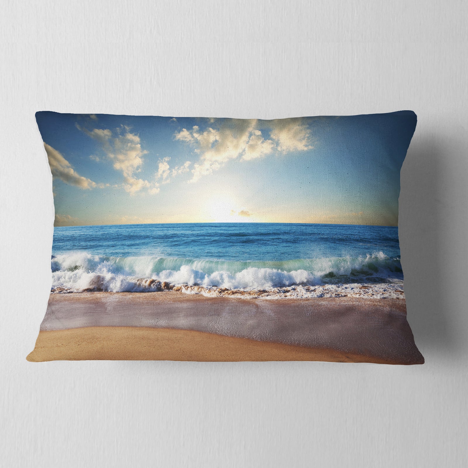Sea Sunset - Seascape Photography Throw Pillow