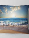 Sea Sunset - Seascape Photography Throw Pillow