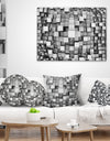 Black and Grey Cubes - Contemporary Throw Pillow