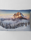 Winter Mountain Landscape - Photography Throw Pillow