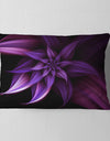 Fractal Flower Purple - Floral Throw Pillow