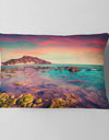 Giallonardo Beach Colorful Sunset - Seashore Photo Throw Pillow