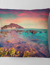 Giallonardo Beach Colorful Sunset - Seashore Photo Throw Pillow