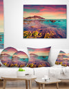 Giallonardo Beach Colorful Sunset - Seashore Photo Throw Pillow