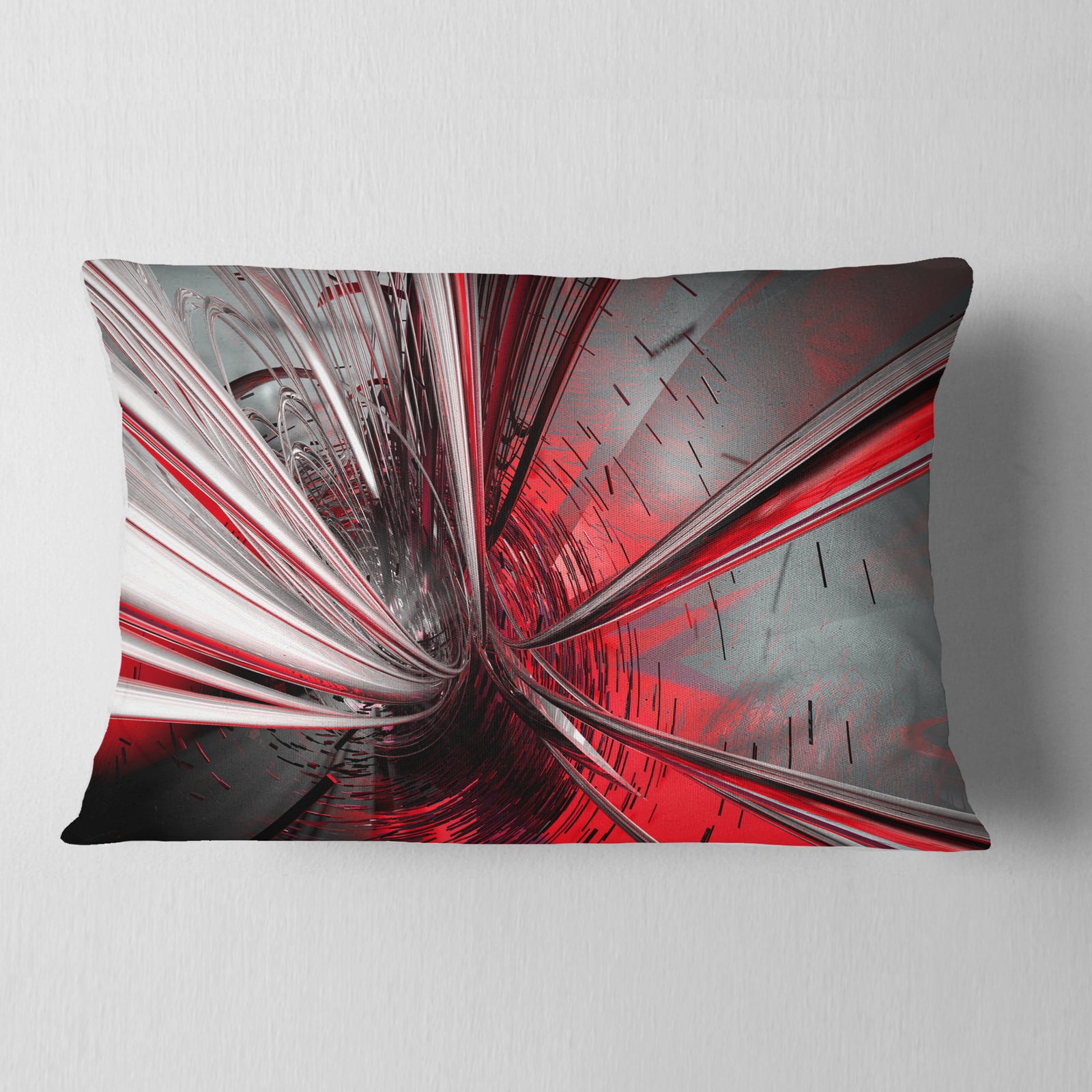 Fractal 3D Deep into Middle - Contemporary Throw Pillow