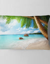 Praslin Island Seychelles Beach - Seashore Photo Throw Pillow