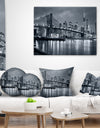 Panorama New York City at Night - Cityscape Throw Pillow