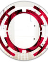 Red Rose Petals with Rain Droplets - Modern Round or Oval Wall Mirror - Space