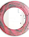 Red Rose Petals with Rain Droplets - Modern Round or Oval Wall Mirror - Wave