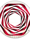 Red Rose Petals with Rain Droplets - Modern Round or Oval Wall Mirror - Whirl