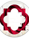 Red Rose Petals with Rain Droplets - Modern Round or Oval Wall Mirror - Quatrefoil