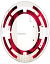 Red Rose Petals with Rain Droplets - Modern Round or Oval Wall Mirror - Space