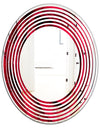 Red Rose Petals with Rain Droplets - Modern Round or Oval Wall Mirror - Wave