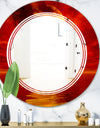 Golden Sun Sinking in Red Waters - Modern Round or Oval Wall Mirror - Triple C