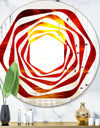 Golden Sun Sinking in Red Waters - Modern Round or Oval Wall Mirror - Whirl