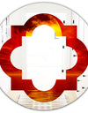 Golden Sun Sinking in Red Waters - Modern Round or Oval Wall Mirror - Quatrefoil