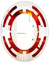 Golden Sun Sinking in Red Waters - Modern Round or Oval Wall Mirror - Space