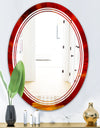 Golden Sun Sinking in Red Waters - Modern Round or Oval Wall Mirror - Triple C