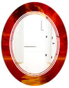 Golden Sun Sinking in Red Waters - Modern Round or Oval Wall Mirror - Triple C