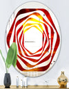 Golden Sun Sinking in Red Waters - Modern Round or Oval Wall Mirror - Whirl