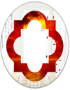 Golden Sun Sinking in Red Waters - Modern Round or Oval Wall Mirror - Quatrefoil