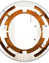Water Lily Digital Art Fractal Flower - Modern Round or Oval Wall Mirror - Space