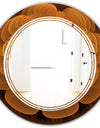 Water Lily Digital Art Fractal Flower - Modern Round or Oval Wall Mirror - Triple C