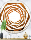 Water Lily Digital Art Fractal Flower - Modern Round or Oval Wall Mirror - Whirl