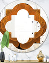 Water Lily Digital Art Fractal Flower - Modern Round or Oval Wall Mirror - Quatrefoil