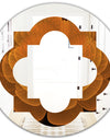 Water Lily Digital Art Fractal Flower - Modern Round or Oval Wall Mirror - Quatrefoil