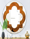 Water Lily Digital Art Fractal Flower - Modern Round or Oval Wall Mirror - Quatrefoil