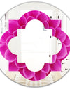 Large Pink Flower and Petals - Modern Round or Oval Wall Mirror - Quatrefoil