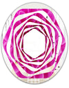Large Pink Flower and Petals - Modern Round or Oval Wall Mirror - Whirl