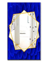 Abstract Blue Flower Petals - Traditional Mirror - Frameless Wall Mirror