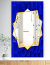 Abstract Blue Flower Petals - Traditional Mirror - Frameless Wall Mirror