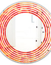 Abstract Orange Flower Design - Modern Round or Oval Wall Mirror - Wave