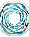 Precious Blue Fabulous Pattern - Modern Round or Oval Wall Mirror - Whirl