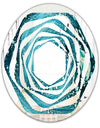 Precious Blue Fabulous Pattern - Modern Round or Oval Wall Mirror - Whirl