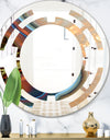 Abstract Mineral Texture - Modern Round or Oval Wall Mirror - Space
