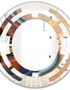 Abstract Mineral Texture - Modern Round or Oval Wall Mirror - Space